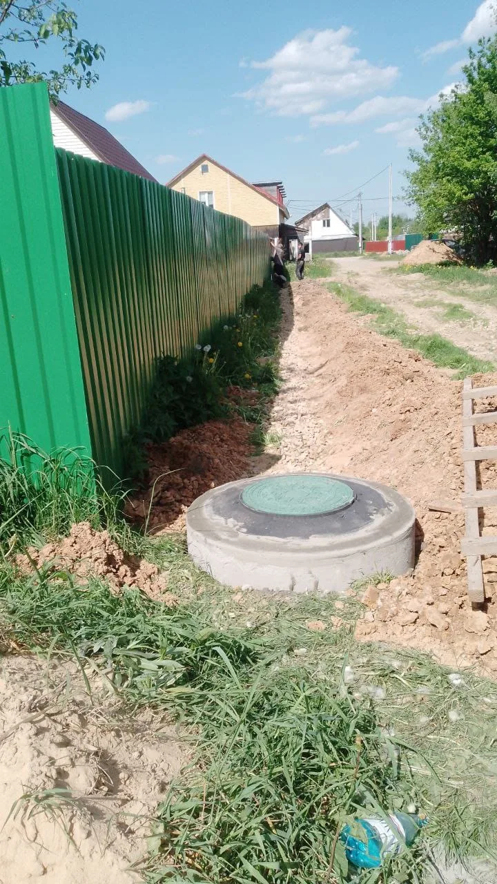 Готовый колодец у дома в Чеховского района